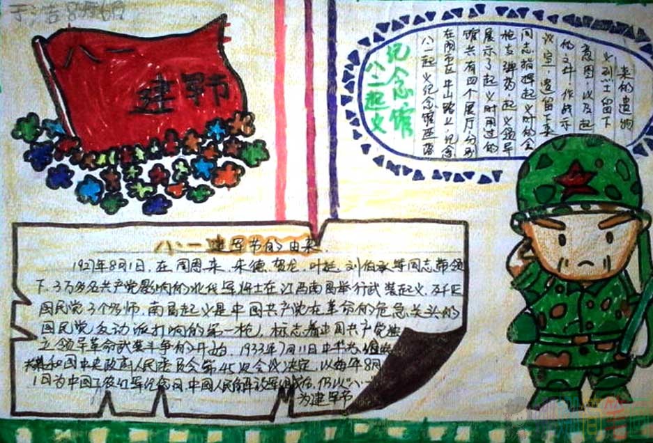 八一建军节儿童画图片大全