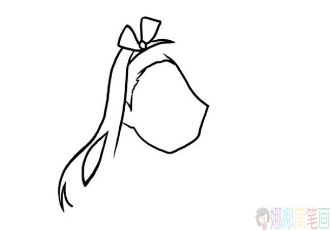 可爱的动漫少女简笔画教程