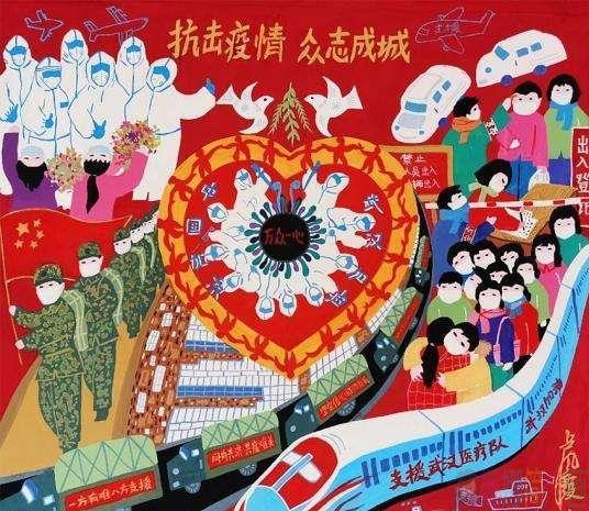 抗击新冠优秀儿童画作品图片