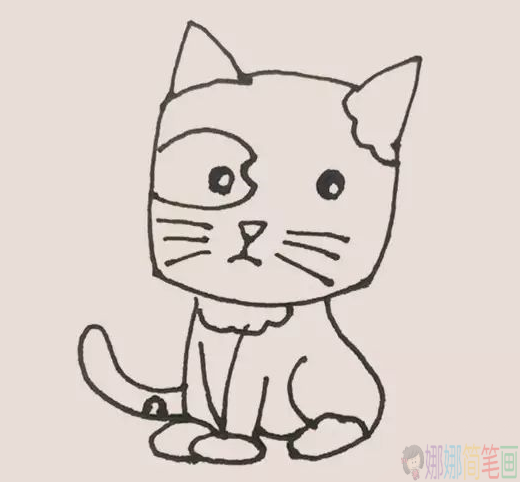 简单可爱的小猫咪简笔画