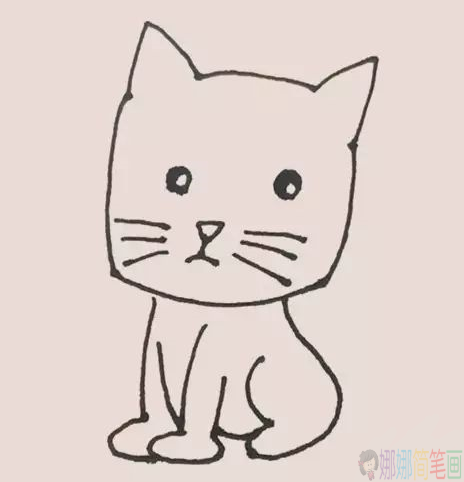 简单可爱的小猫咪简笔画