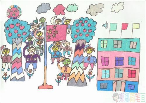 开学啦儿童绘画