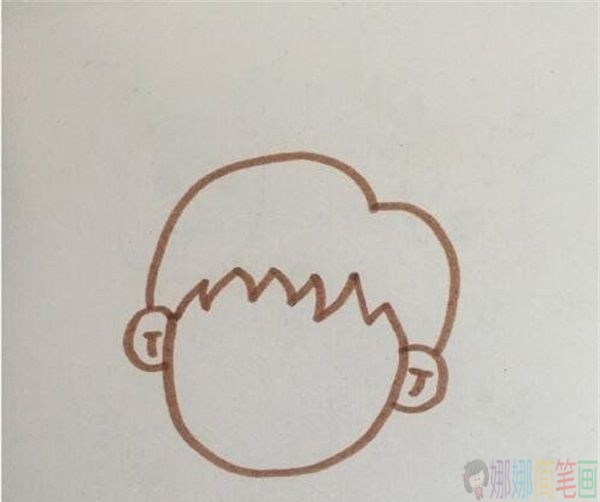 简单的小男孩简笔画图片