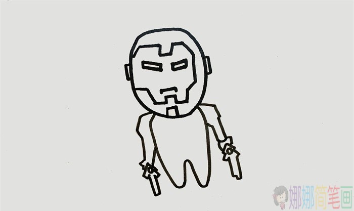 钢铁侠怎么画,钢铁侠简笔画