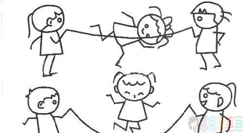 儿童简笔画跳绳怎么画