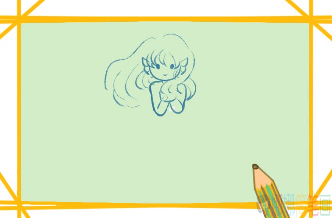 美人鱼幼儿简笔画教程