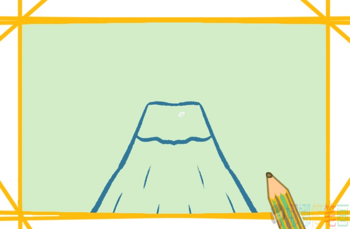 火山简笔画图片