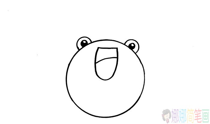 唱歌的小青蛙简笔画