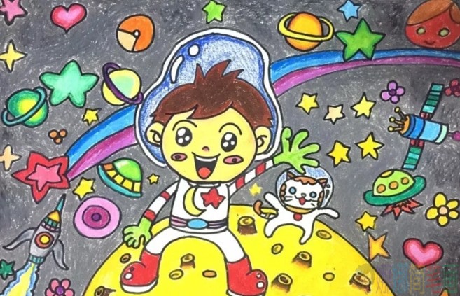 地球家园儿童画图片