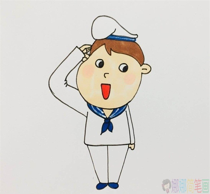 海军水手简笔画