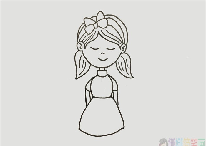 漂亮的姐姐人物简笔画