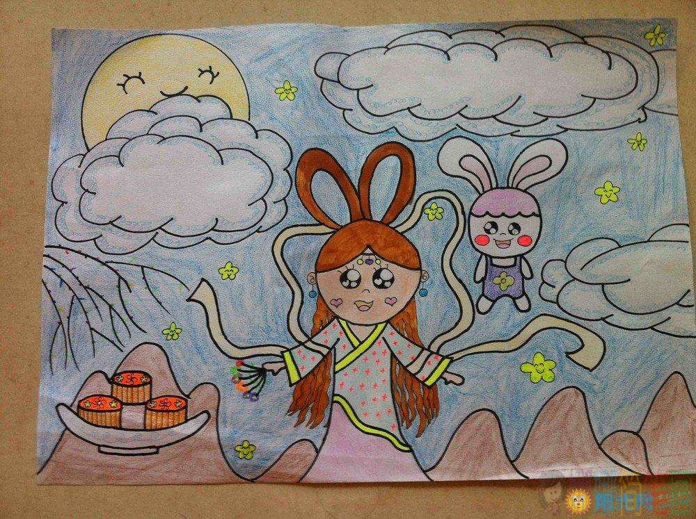中秋节儿童画图片大全