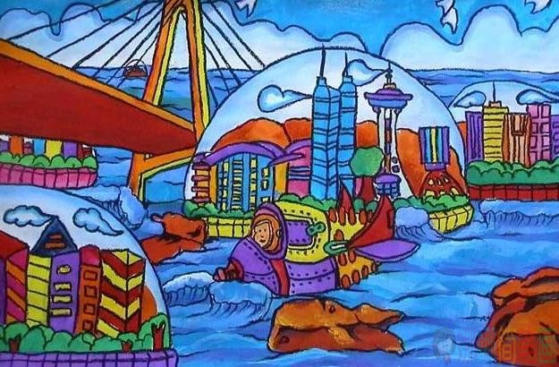 儿童科幻画主题作品图片