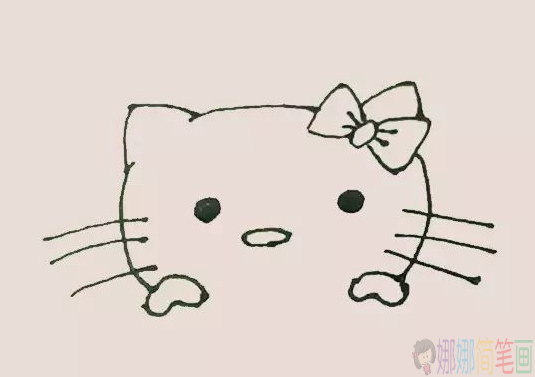 Hello kitty简笔画,凯蒂猫简笔画