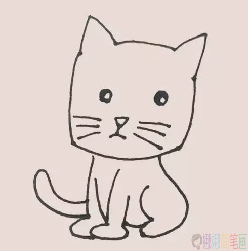 简单可爱的小猫咪简笔画
