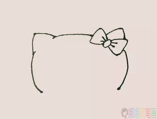 Hello kitty简笔画,凯蒂猫简笔画