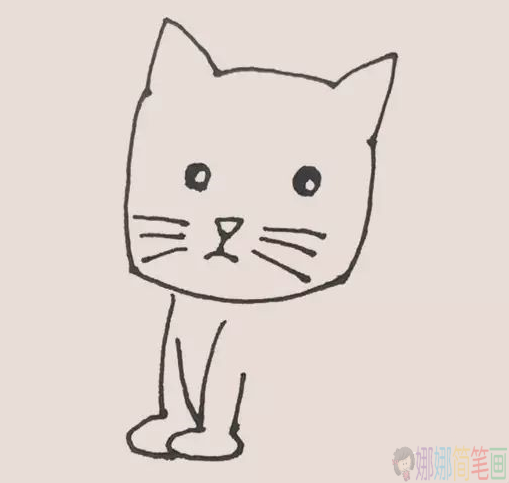 简单可爱的小猫咪简笔画