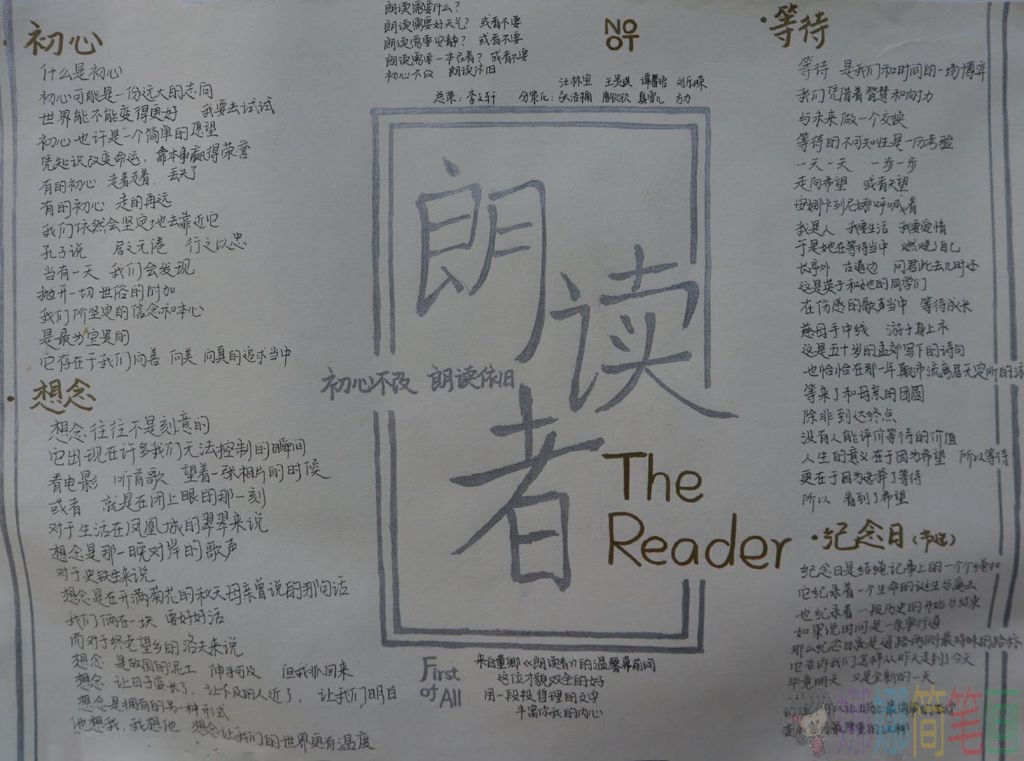 高中生语文科目手抄报简单