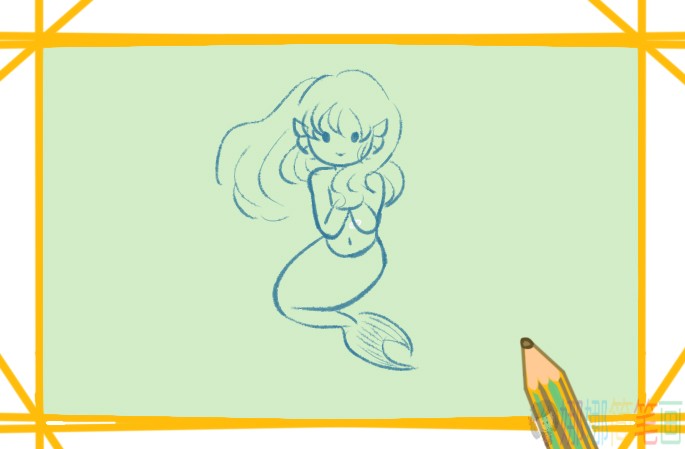 美人鱼幼儿简笔画教程