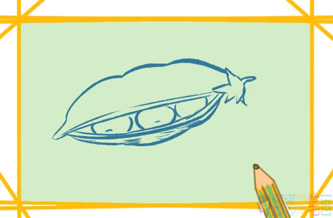 蔬菜豌豆简笔画