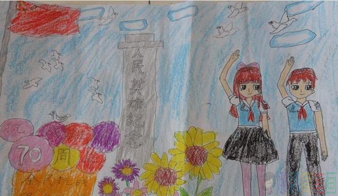 欢度国庆节幼儿绘画作品