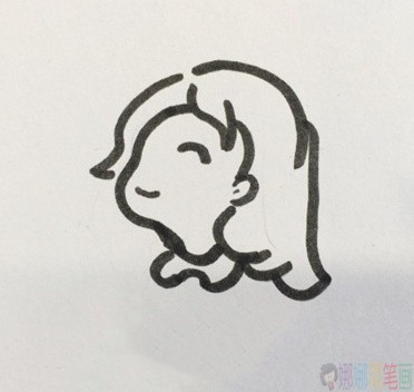 美丽的大姐姐人物简笔画