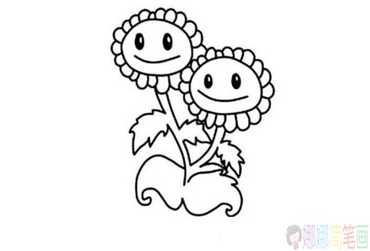向日葵简植物笔画图片大全