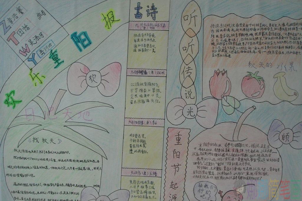 九九重阳节手抄报图片
