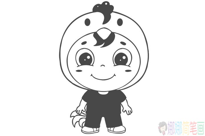 Q版小女孩简笔画图片