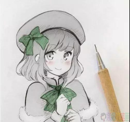 漂亮的动漫少女手绘图片
