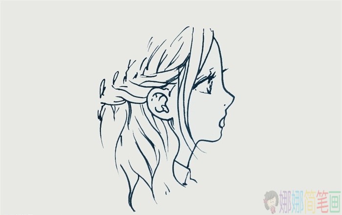 漂亮的女生人物侧脸怎么画