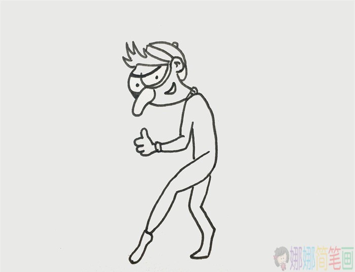 坏人小偷怎么画