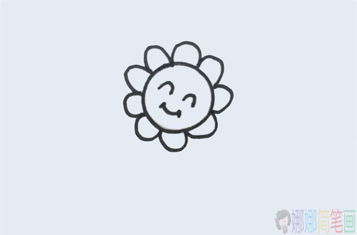 简单的向日葵儿童简笔画画法