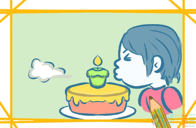 过生日简笔画图片