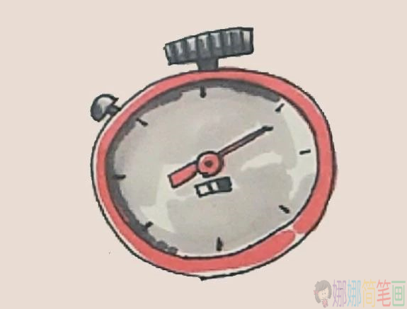 秒表简笔画,秒表怎么画