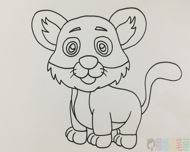 Q版小老虎怎么画,老虎简笔画
