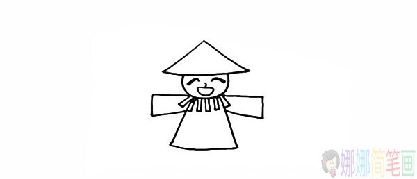 稻草人简笔画,稻草人怎么画