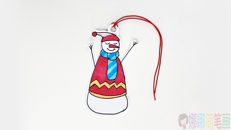 雪人书签儿童手工制作