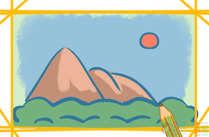 高山简笔画画法