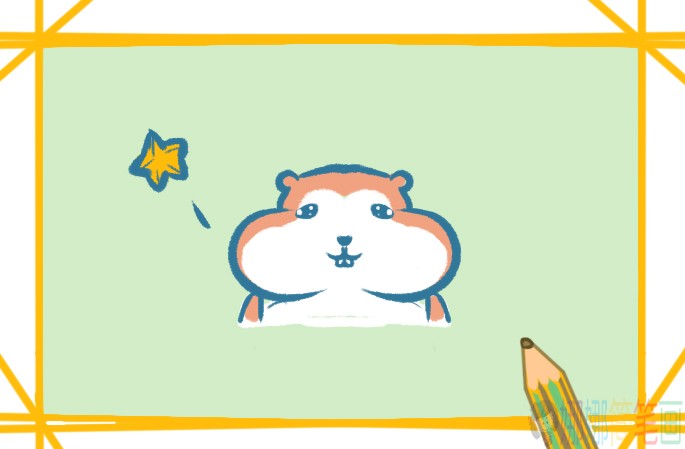 仓鼠简笔画,可爱的仓鼠儿童画