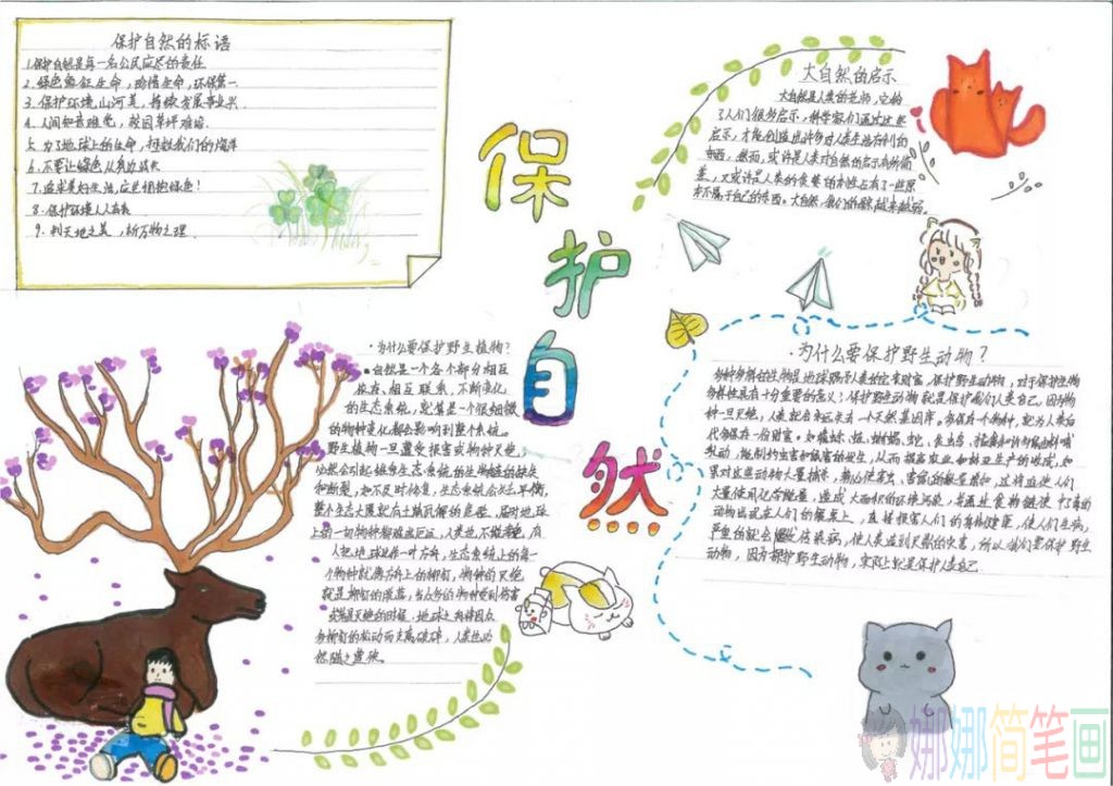 自然的答案主题手抄报