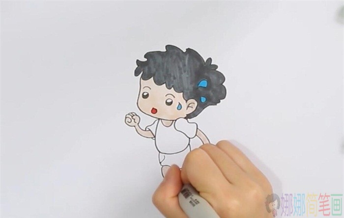 跑步的运动员简笔画,田径运动员简笔画