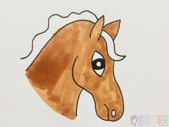 马头简笔画,马头怎么画