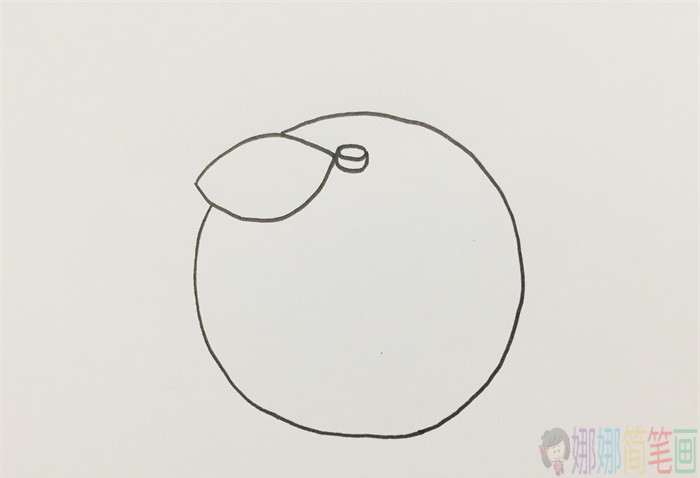 橘子简笔画,橘子儿童画画法