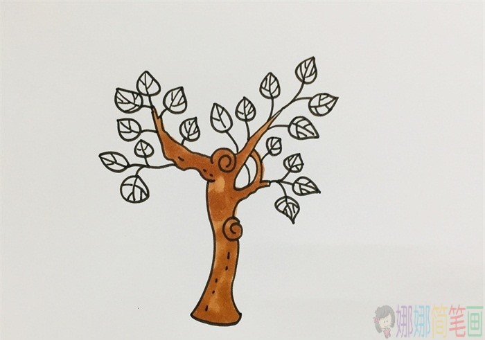 大树简笔画,树木儿童画