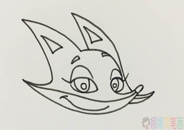 狐狸儿童画,狐狸简笔画画法