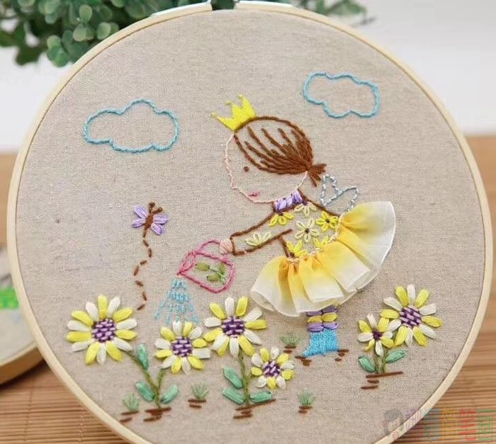 精美的布艺手工制作贴花图片
