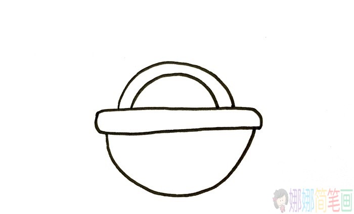 竹篮简笔画