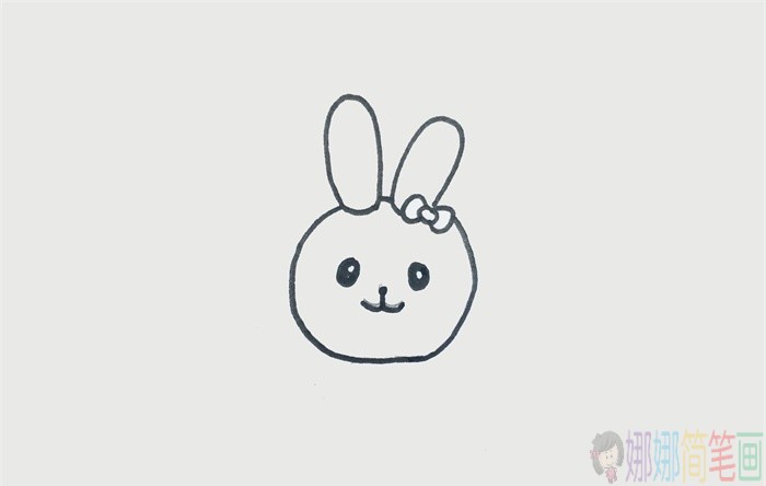 小兔子的简单画法,小白兔简笔画
