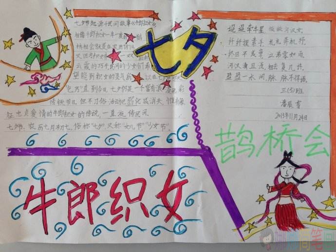 七夕节手抄报图片